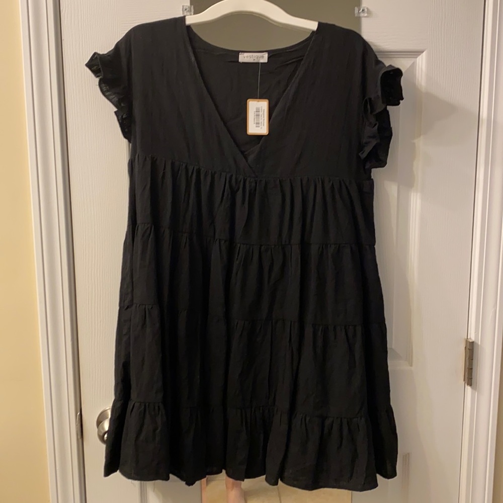 Vestique black Margaret romper dress
